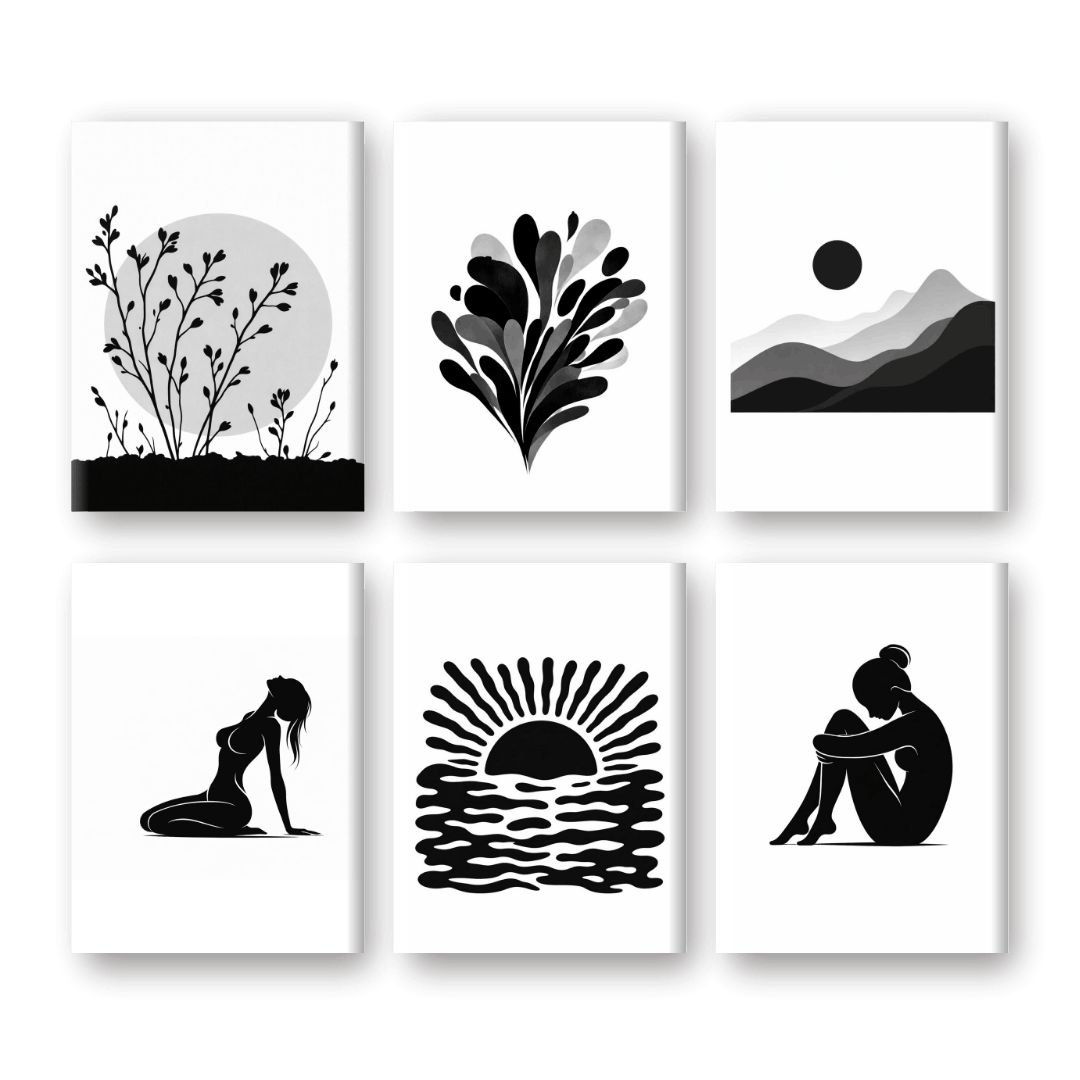 6 Mini Paintings - Calm Essence Set