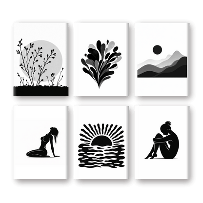 6 Mini Paintings - Calm Essence Set