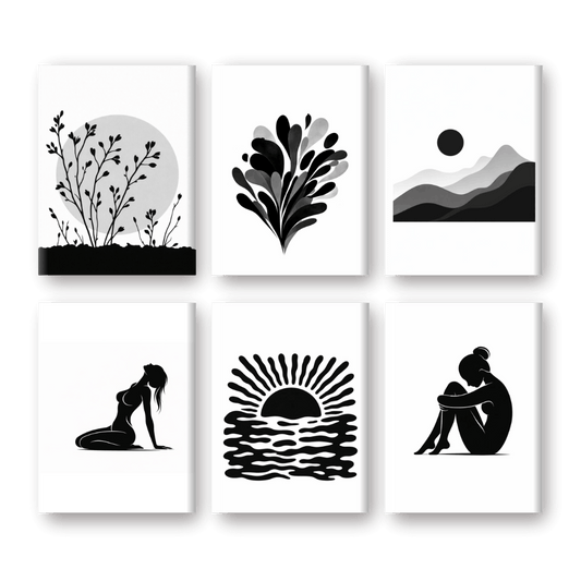6 Mini Paintings - Calm Essence Set