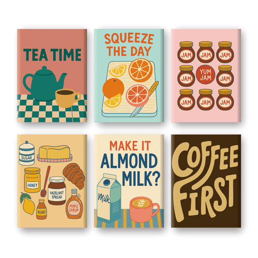 6 Mini Paintings - Cozy Morning Set
