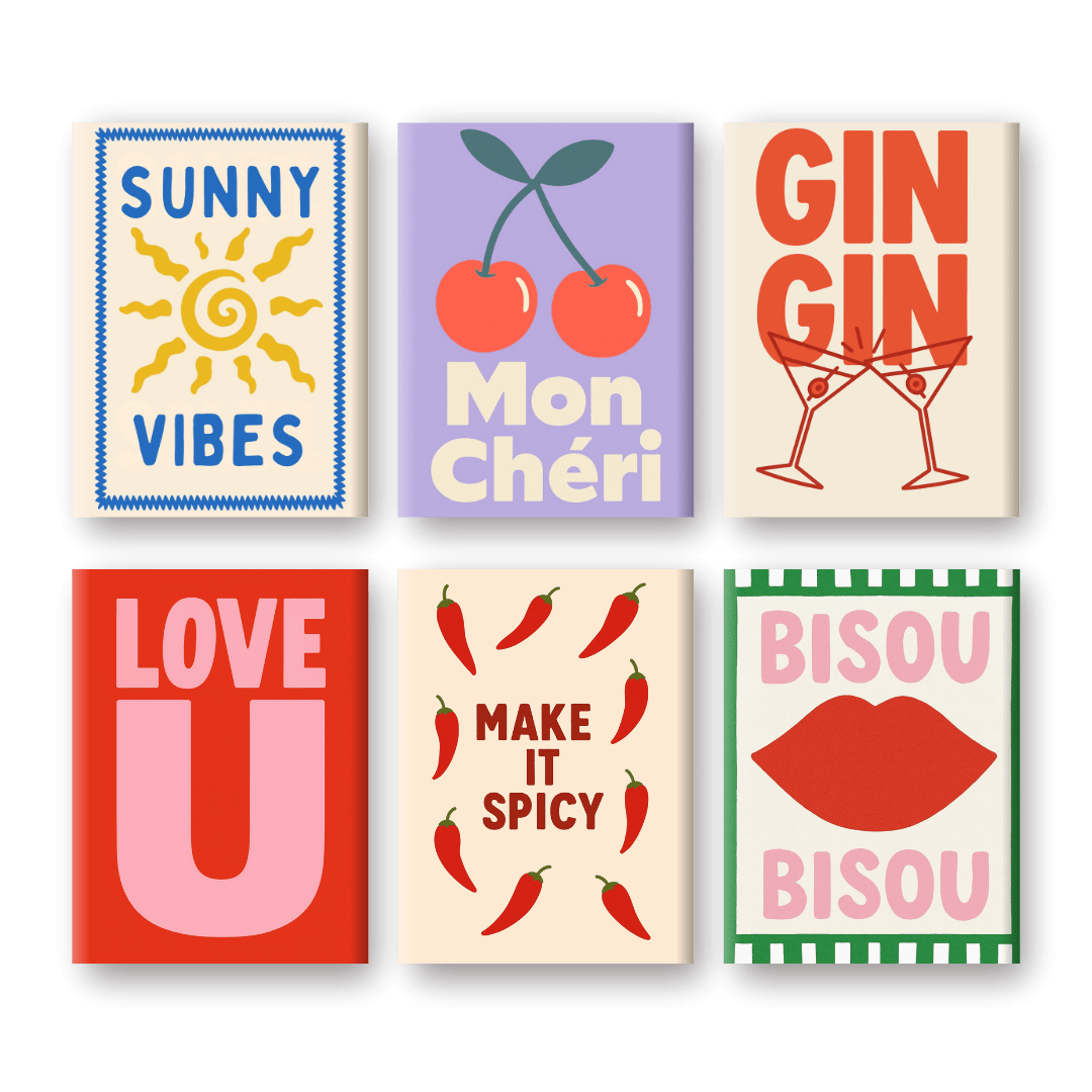 6 Mini Paintings - Gin Gin Set