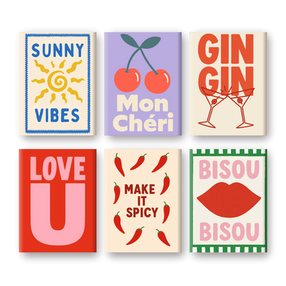 6 Mini Paintings - Gin Gin Set