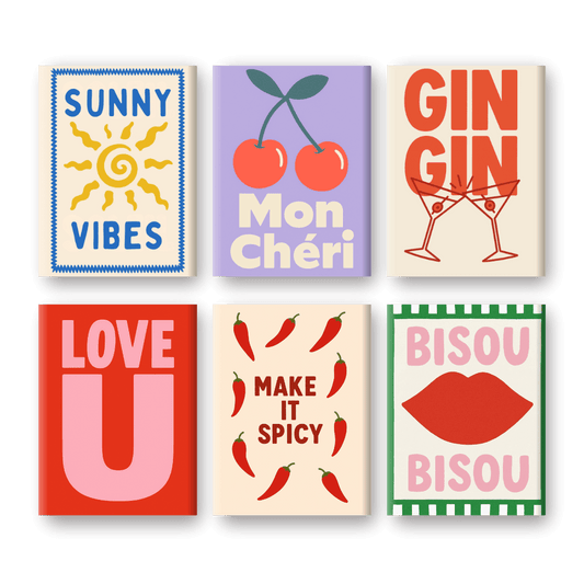 6 Mini Paintings - Gin Gin Set
