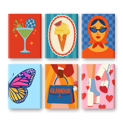 6 Mini Paintings - Glamour Set