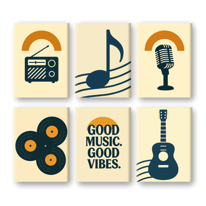 6 Mini Paintings - Good Music Set