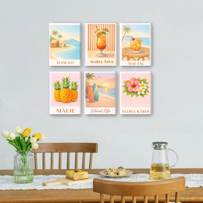 6 Mini Paintings - Hawaii Set