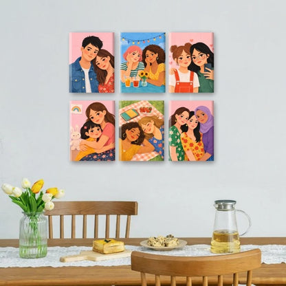6 Mini Paintings - Loved Ones Set