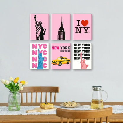 6 Mini Paintings - New York Set