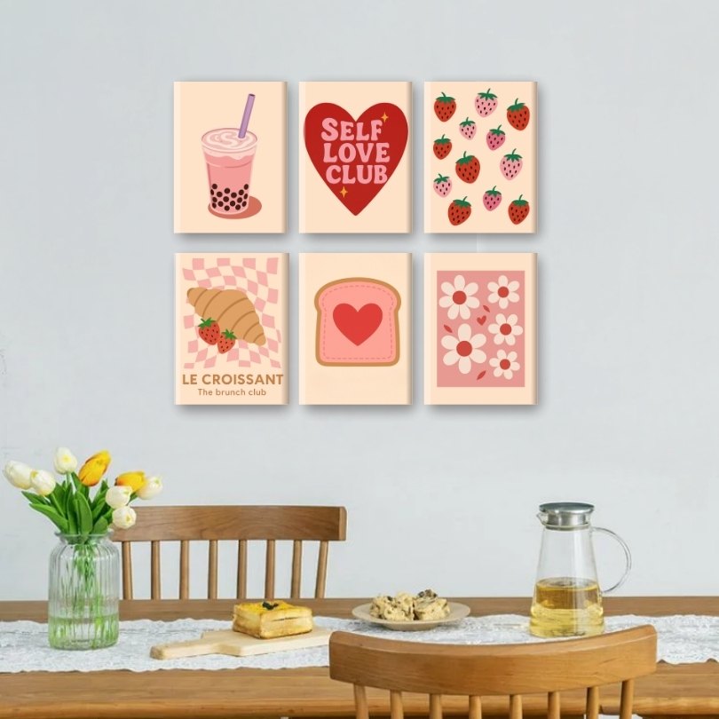 6 Mini Paintings - Self Love Cub set