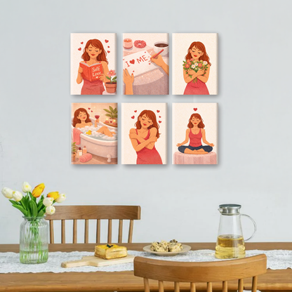 6 Mini Paintings - Self Love Set