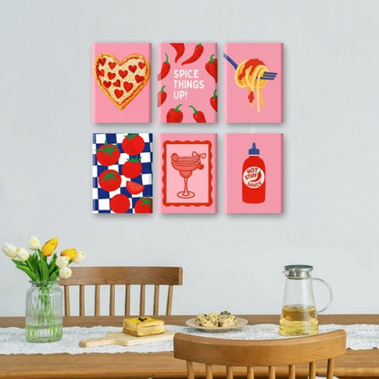 6 Mini Paintings | Spicy Set