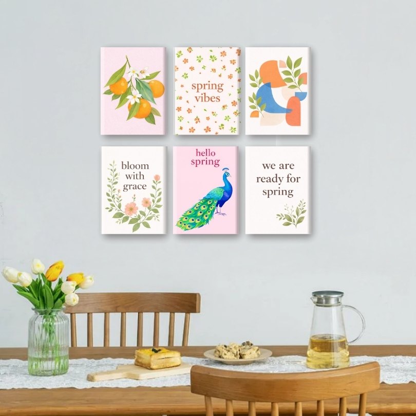 6 Mini Paintings - Spring Vibes Set
