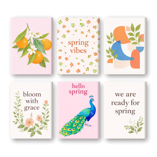 6 Mini Paintings - Spring Vibes Set