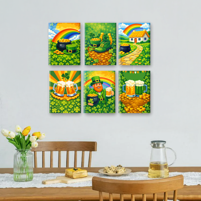 6 Mini Paintings - St. Patrick's Day Set