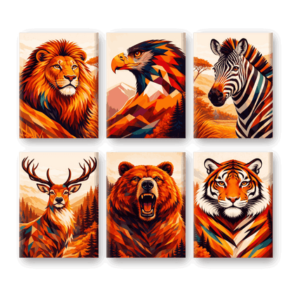6 Mini Paintings - Summer Safari Set