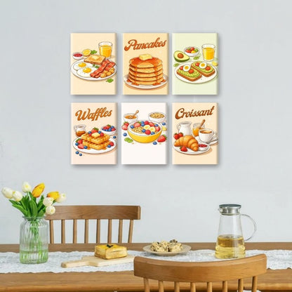 6 Mini Paintings - Sunday Brunch Set