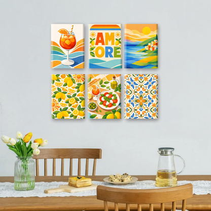 6 Mini Paintings - Sunny Italy Set