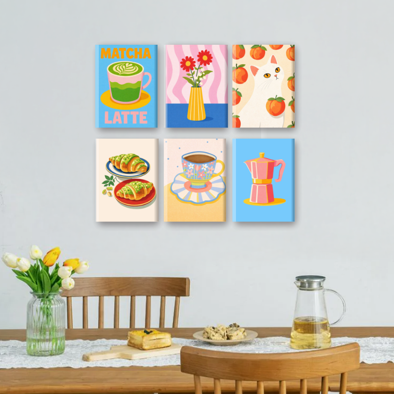 6 Mini Paintings - Sweet Days Set