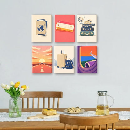 6 Mini Paintings - Travel Set