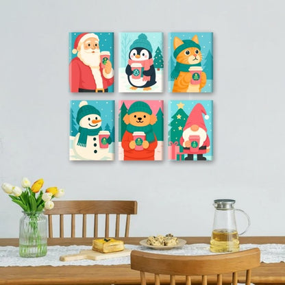 6 Mini Paintings | Warm Winter Sips Set