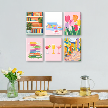 6 Mini Paintings - Pastel Moments Set