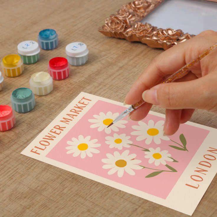Mini Painting with Picture Frame – Flower Market London