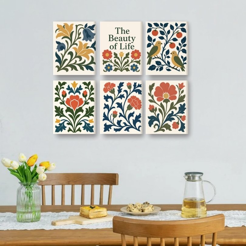 6 Mini Paintings - The Beauty of Life Set