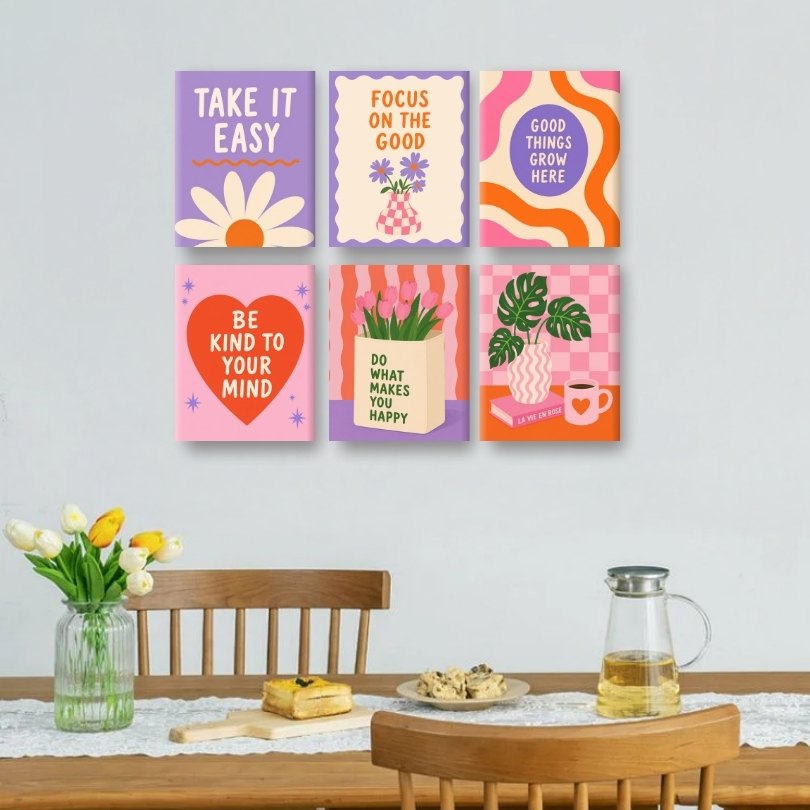 6 Mini Paintings - Chill & Bloom Set