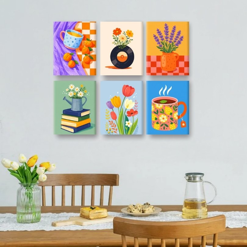 6 Mini Paintings - Floral Moments Set