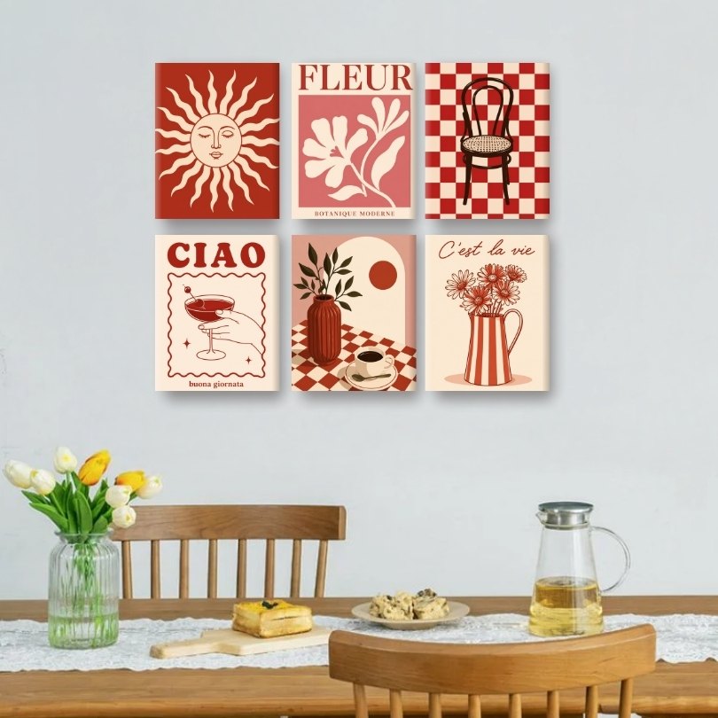 6 Mini Paintings - Bella Flora Set