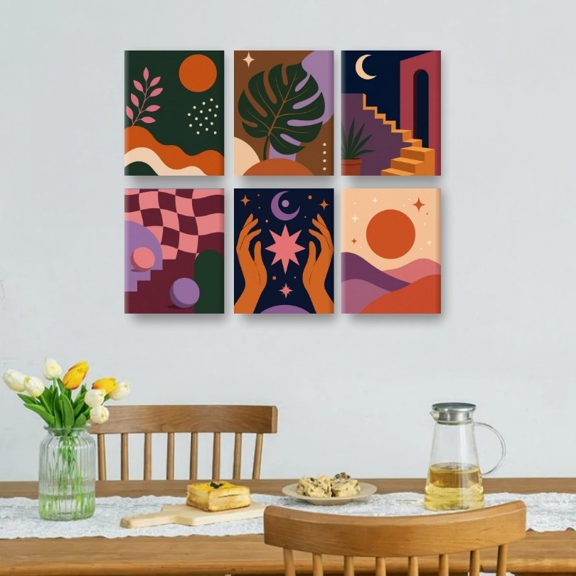 6 Mini Paintings - Midnight Magic Set