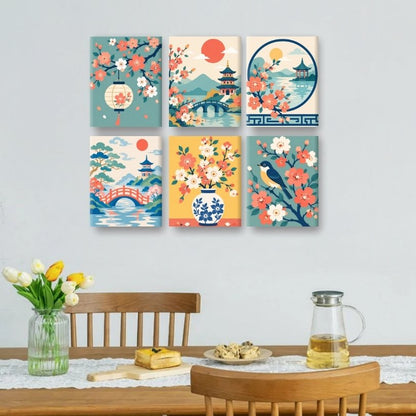 6 Mini Paintings - Sakura Dreams Set