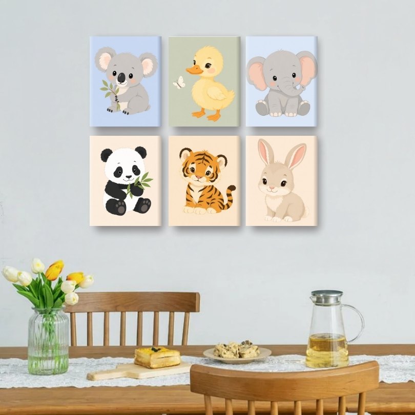 6 Mini Paintings - Little Cuties Set