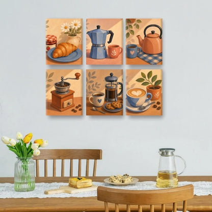 6 Mini Paintings - Breakfast Club Set
