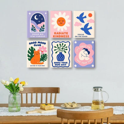 6 Mini Paintings - Positive Growth Set