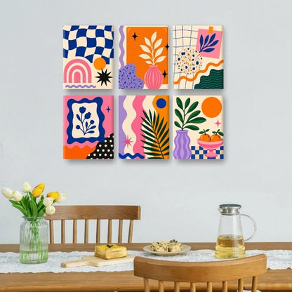 6 Mini Paintings - Bold & Blooming Set
