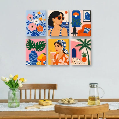 6 Mini Paintings - Sun-Kissed Set