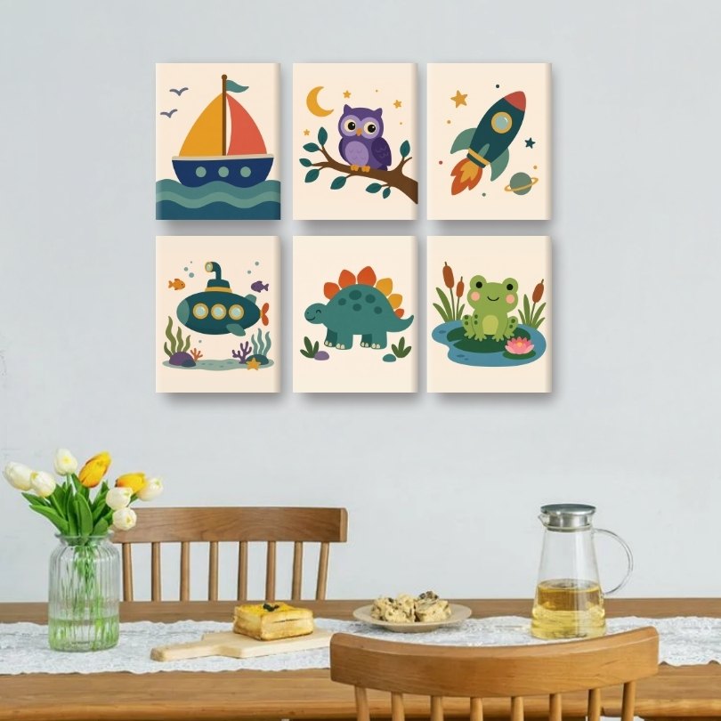 6 Mini Paintings - Little Adventurers Set