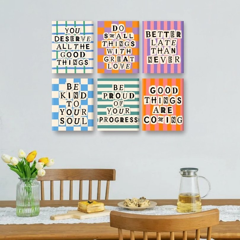 6 Mini Paintings - Good Things Are Coming Set