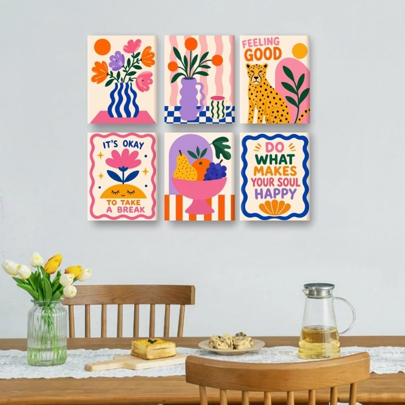 6 Mini Paintings - Good Feeling Set