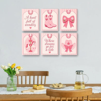 6 Mini Paintings - Cowgirl Set