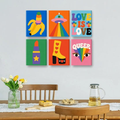 6 Mini Paintings - Pride Love Set
