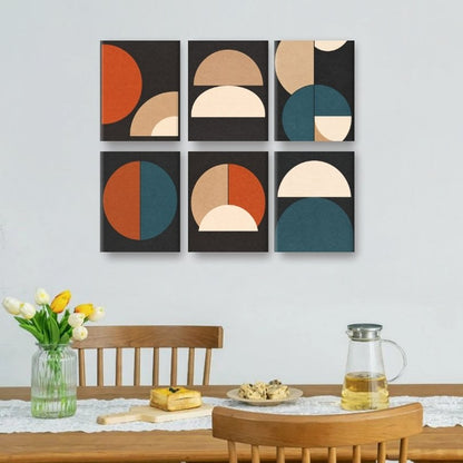 6 Mini Paintings - Modern Shapes Set