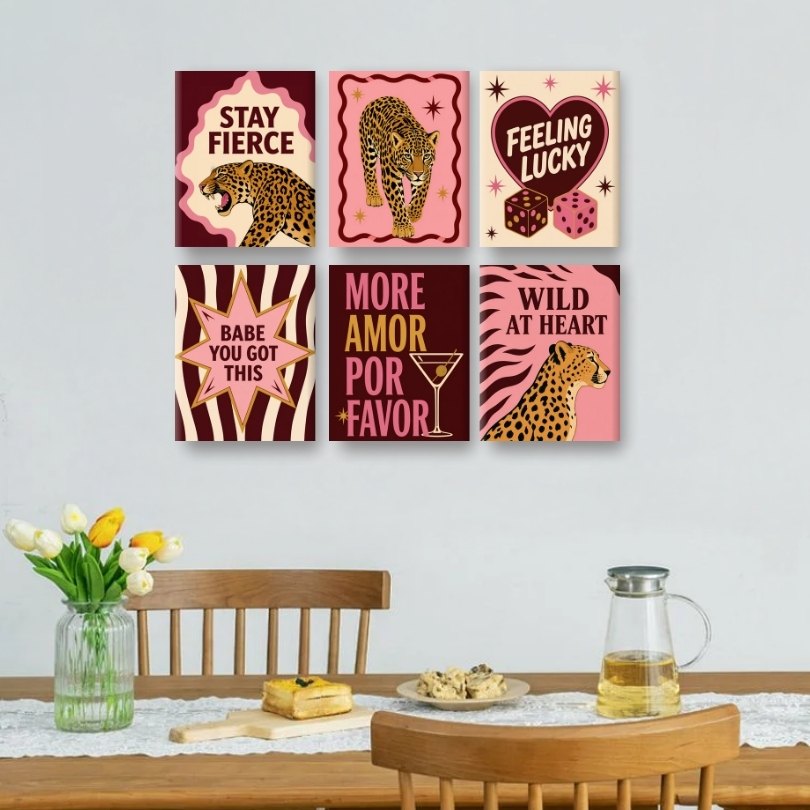 6 Mini Paintings - Stay Fierce Set