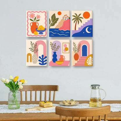 6 Mini Paintings - Pink Arches Set