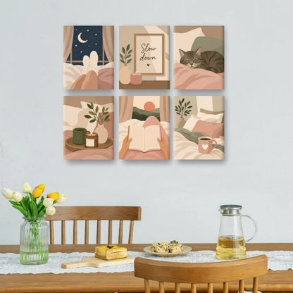 6 Mini Paintings -  Home Comfort Set