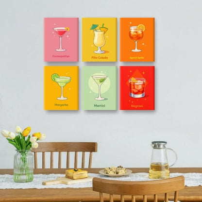 6 Mini Paintings - Happy Hour Set