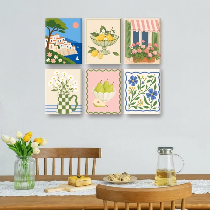 6 Mini Paintings - Springtime Charm Set