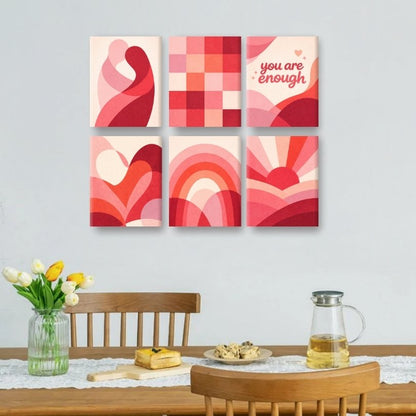 6 Mini Paintings - Sweet Love Set