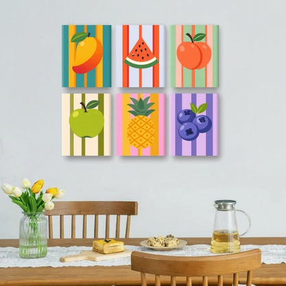 6 Mini Paintings - Gorgeous Fruit Set